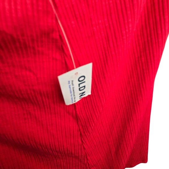 Old Navy Womens Red Pink Ribbed Tank Top Luxe Size XXL NWT JJ4058 - Picture 5 of 8